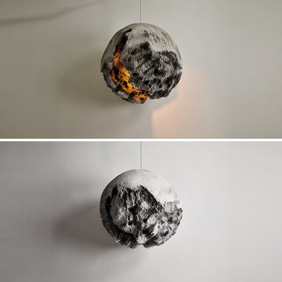 Zeitgenössische kreative unregelmäßige Planet Polystyrol 1-Licht Pendelleuchte für Esszimmer 