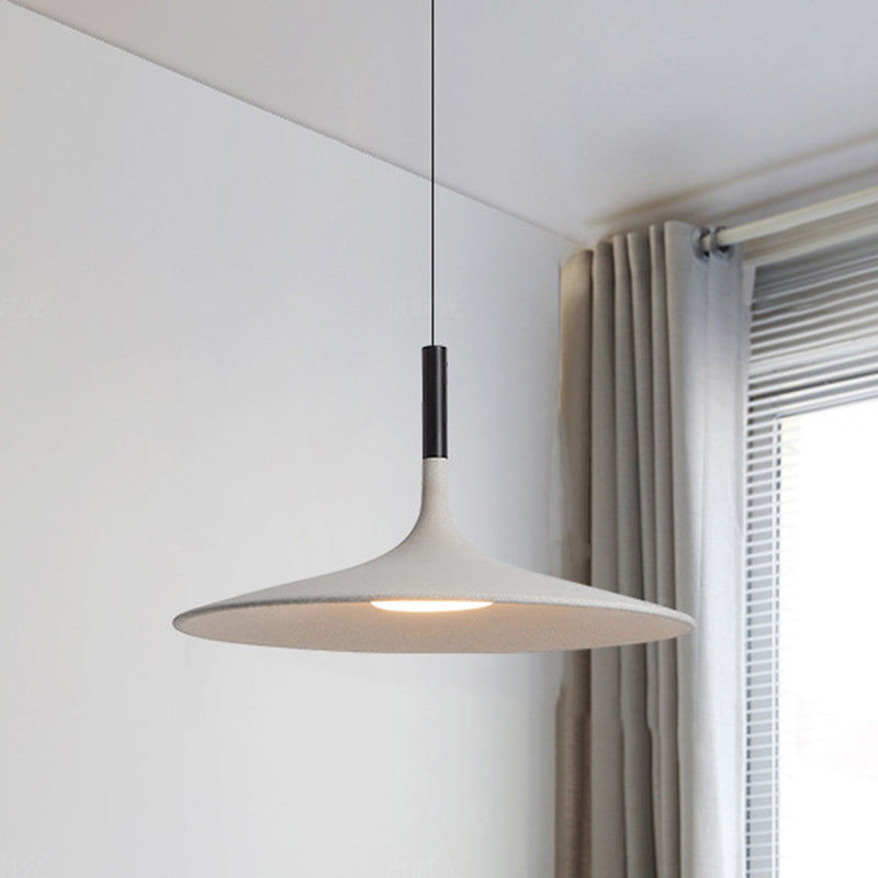 Zeitgenössische skandinavische Eisen-Zement-Runde LED-Pendelleuchte für das Esszimmer 
