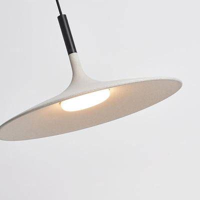 Zeitgenössische skandinavische Eisen-Zement-Runde LED-Pendelleuchte für das Esszimmer 