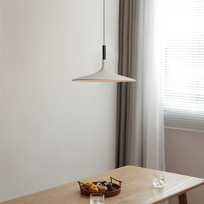 Zeitgenössische skandinavische Eisen-Zement-Runde LED-Pendelleuchte für das Esszimmer 