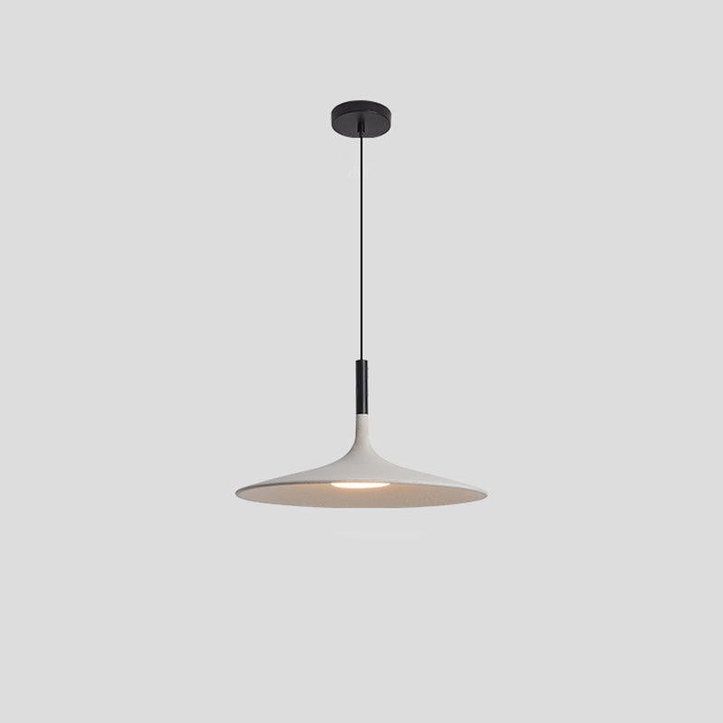 Zeitgenössische skandinavische Eisen-Zement-Runde LED-Pendelleuchte für das Esszimmer 
