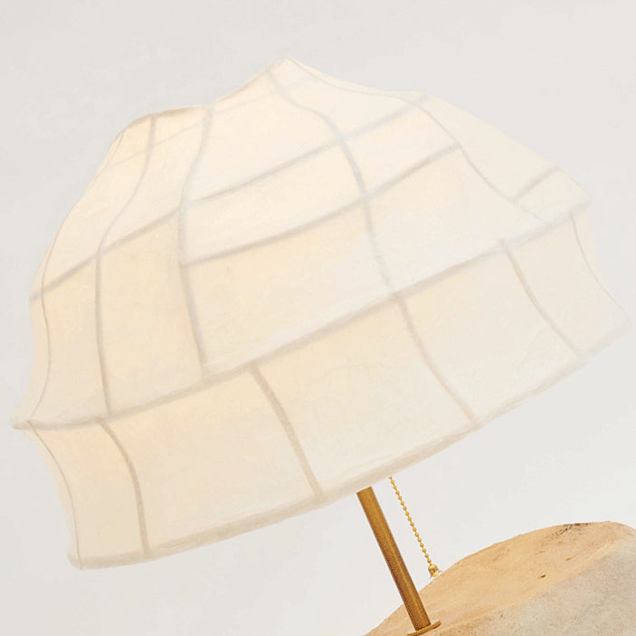 Lampe de table à 1 lumière avec abat-jour rond en soie traditionnelle française et base en résine pour chambre 