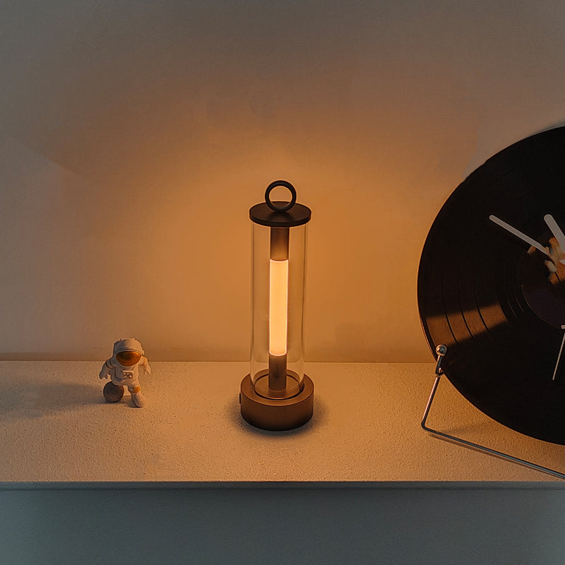 Modern Simplicity USB Rechargeable Column Hardware LED Table Lamp Night Light For Bedroom
