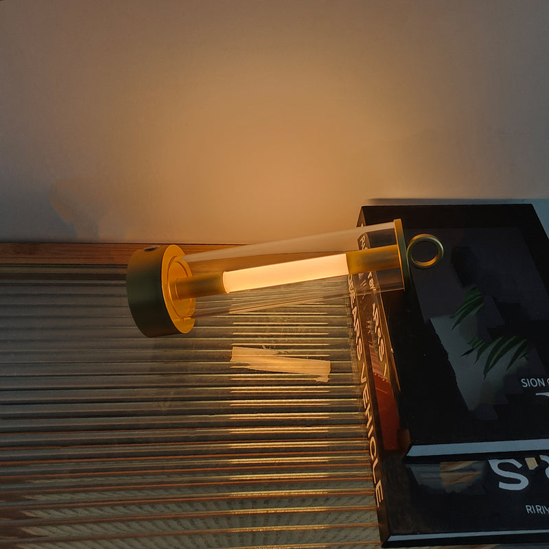 Modern Simplicity USB Rechargeable Column Hardware LED Table Lamp Night Light For Bedroom
