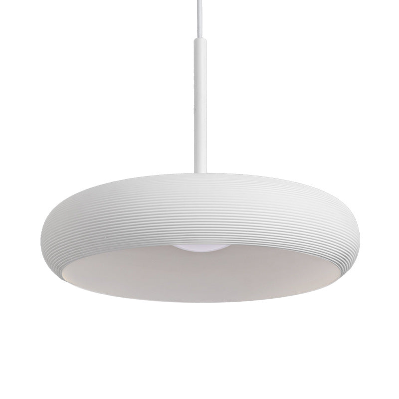 Contemporary Scandinavian Gypsum Geometric Ring LED Pendant Light For Living Room