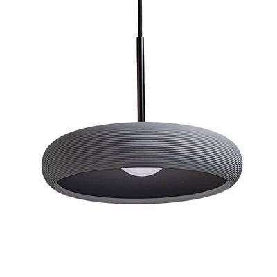 Contemporary Scandinavian Gypsum Geometric Ring LED Pendant Light For Living Room