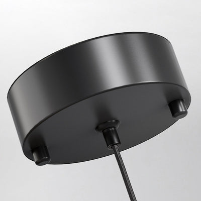 Contemporary Scandinavian Gypsum Geometric Ring LED Pendant Light For Living Room