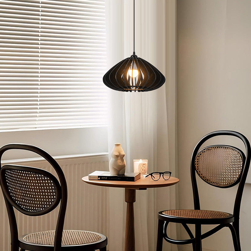 Traditionelle japanische Filzstoff-Rundschirm 1-Licht-Pendelleuchte für das Wohnzimmer 