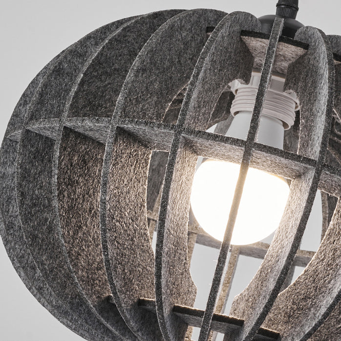 Traditionelle japanische Filzstoff-Rundschirm 1-Licht-Pendelleuchte für das Wohnzimmer 