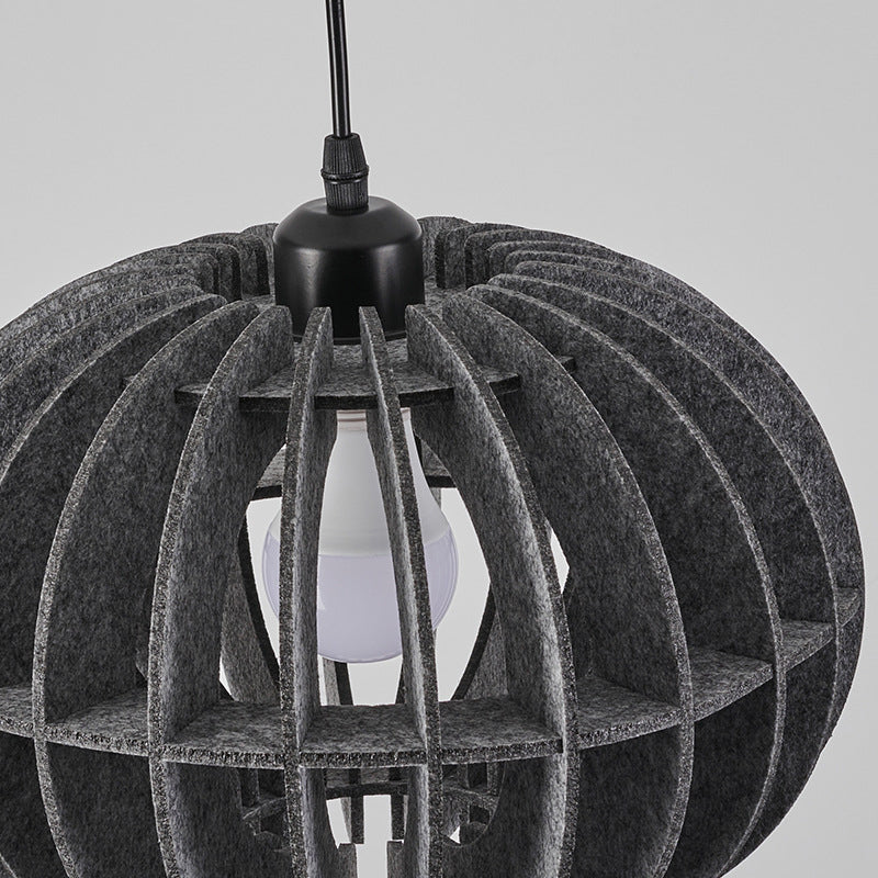 Traditionelle japanische Filzstoff-Rundschirm 1-Licht-Pendelleuchte für das Wohnzimmer 