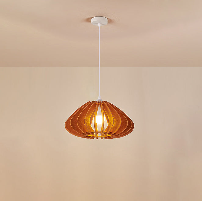 Traditionelle japanische Filzstoff-Rundschirm 1-Licht-Pendelleuchte für das Wohnzimmer 
