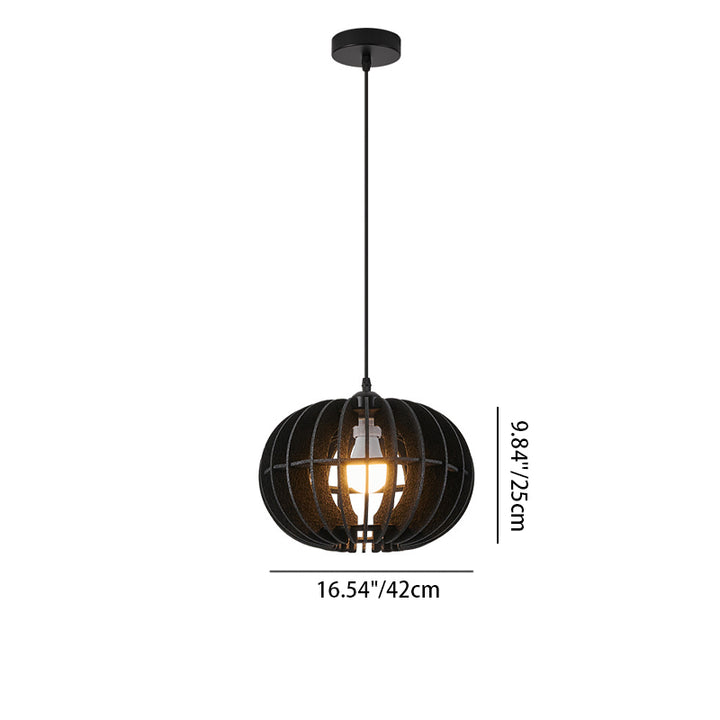 Traditionelle japanische Filzstoff-Rundschirm 1-Licht-Pendelleuchte für das Wohnzimmer 