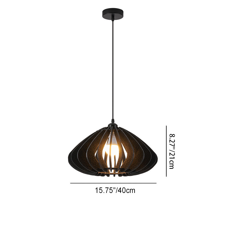 Traditionelle japanische Filzstoff-Rundschirm 1-Licht-Pendelleuchte für das Wohnzimmer 