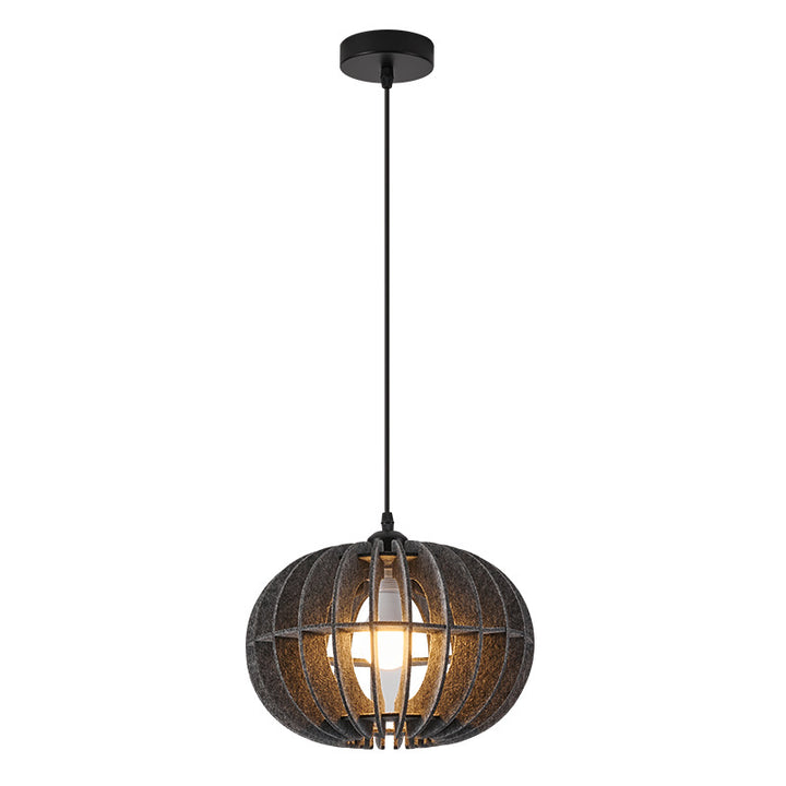 Traditionelle japanische Filzstoff-Rundschirm 1-Licht-Pendelleuchte für das Wohnzimmer 