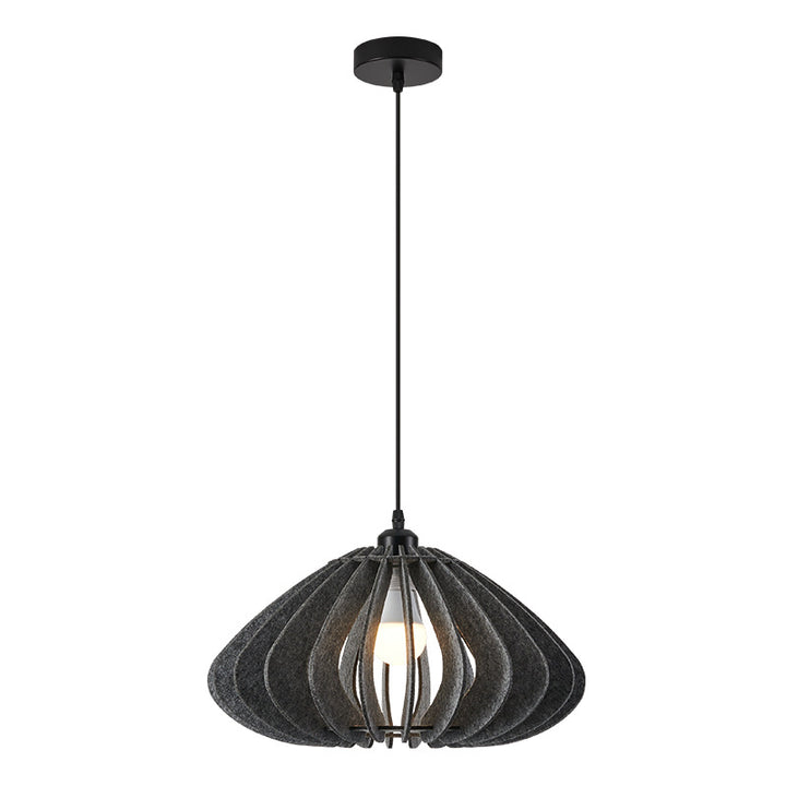 Traditionelle japanische Filzstoff-Rundschirm 1-Licht-Pendelleuchte für das Wohnzimmer 
