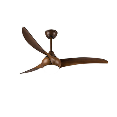 Contemporary Retro ABS Fan Blade Acrylic Shade LED Downrods Ceiling Fan Light For Living Room