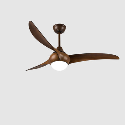 Contemporary Retro ABS Fan Blade Acrylic Shade LED Downrods Ceiling Fan Light For Living Room