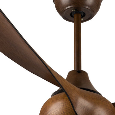 Contemporary Retro ABS Fan Blade Acrylic Shade LED Downrods Ceiling Fan Light For Living Room