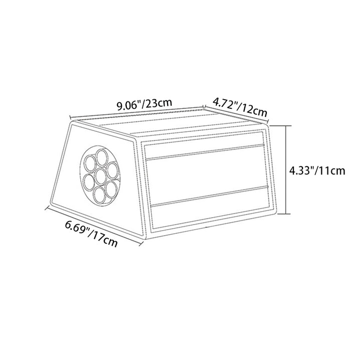 Lámpara de Aplique de Pared Solar LED de Aluminio Cuboide Industrial Contemporáneo para Jardín 