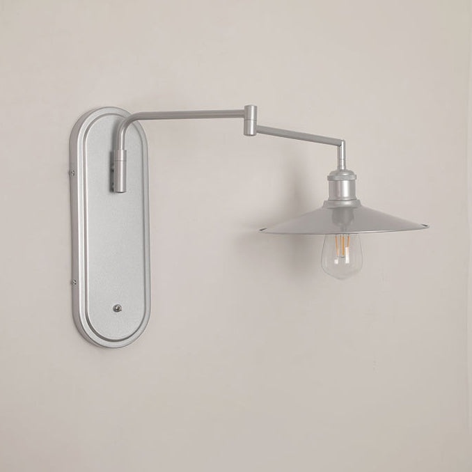 Zeitgenössische industrielle Eisenkegelschirm 1-Licht Wandleuchte für das Esszimmer 