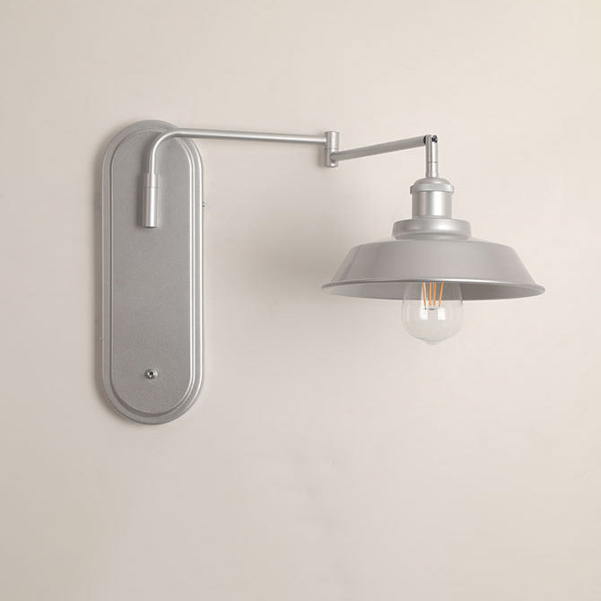 Zeitgenössische industrielle Eisenkegelschirm 1-Licht Wandleuchte für das Esszimmer 