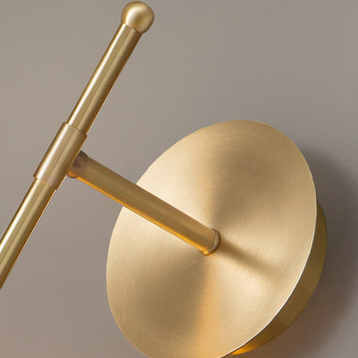 Contemporary Scandinavian Full Copper PE Gourd Skewer Shade LED Wall Sconce Lamp For Living Room
