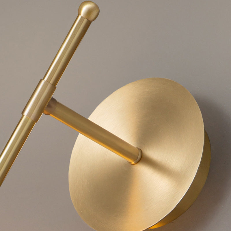 Contemporary Scandinavian Full Copper PE Gourd Skewer Shade LED Wall Sconce Lamp For Living Room