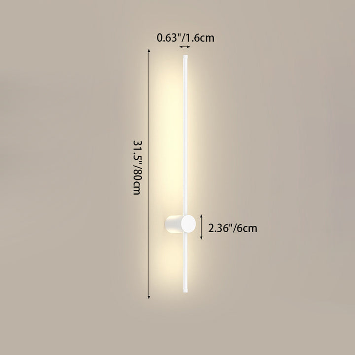 Moderne minimalistische Aluminium geometrische gerade Linie LED Wandleuchte für Wohnzimmer 