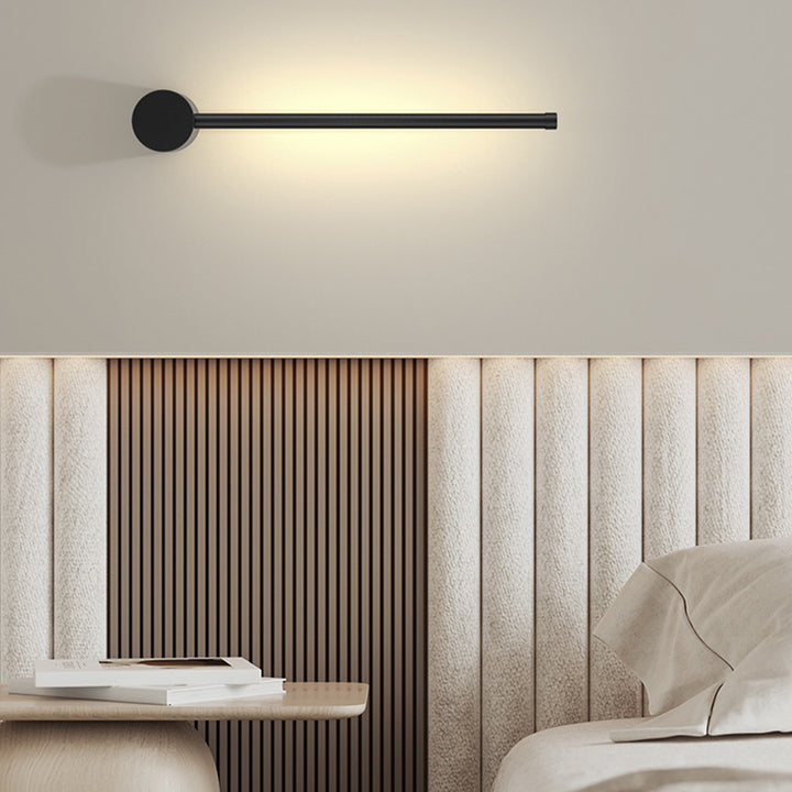 Moderne minimalistische Aluminium geometrische gerade Linie LED Wandleuchte für Wohnzimmer 