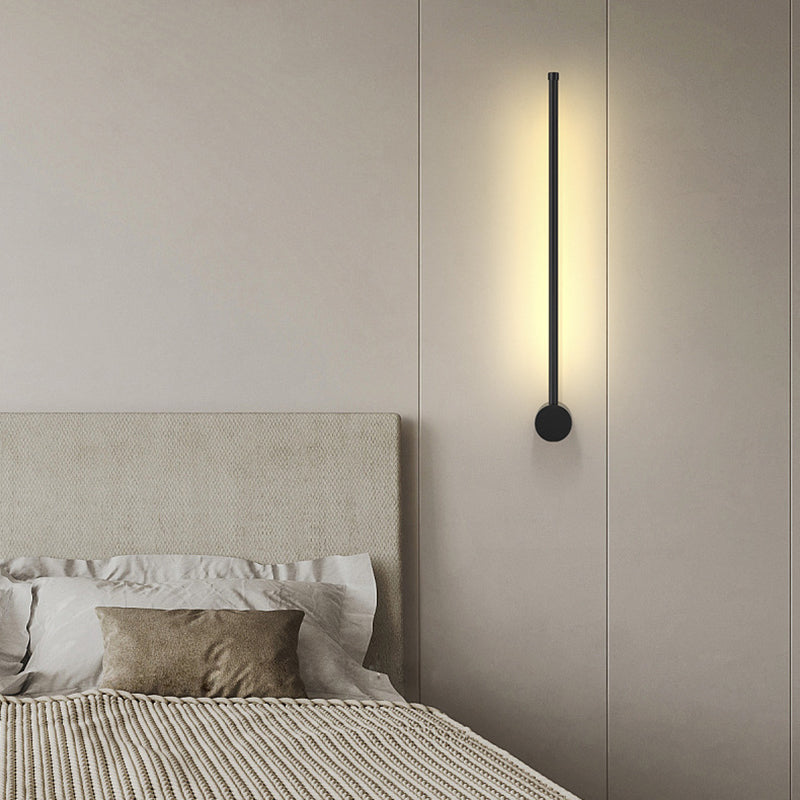 Moderne minimalistische Aluminium geometrische gerade Linie LED Wandleuchte für Wohnzimmer 