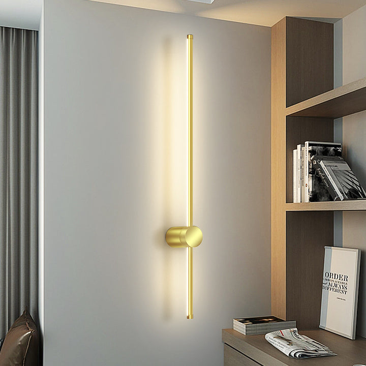 Moderne minimalistische Aluminium geometrische gerade Linie LED Wandleuchte für Wohnzimmer 