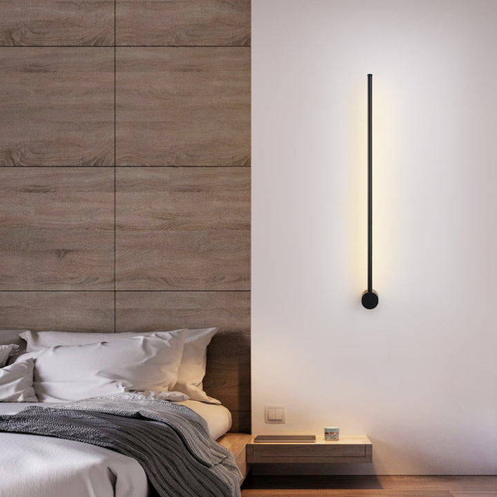 Moderne minimalistische Aluminium geometrische gerade Linie LED Wandleuchte für Wohnzimmer 