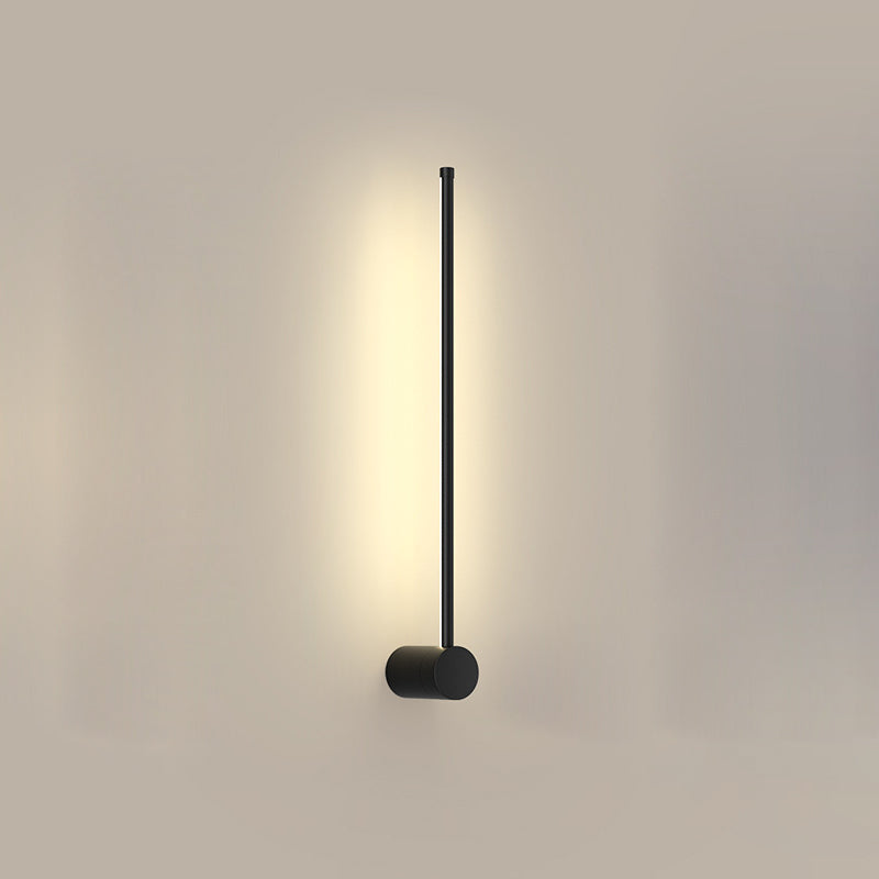 Modern Minimalist Aluminum Geometric Straight Line LED Wall Sconce Lamp For Living Room