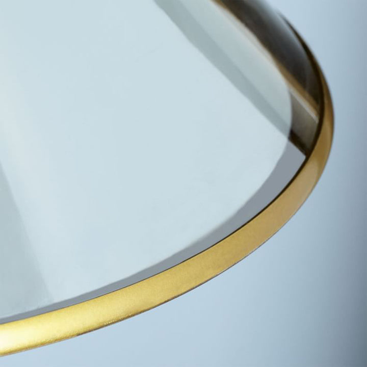 Zeitgenössische Luxus Glas Kegelförmiger Schirm Metallbasis 1-Licht Tischlampe für Schlafzimmer 