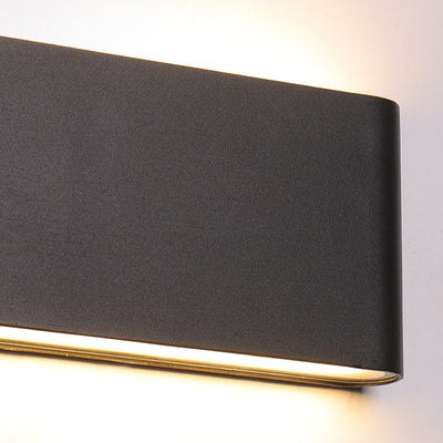 Lampe murale moderne minimaliste rectangulaire en aluminium étanche à LED pour patio extérieur 