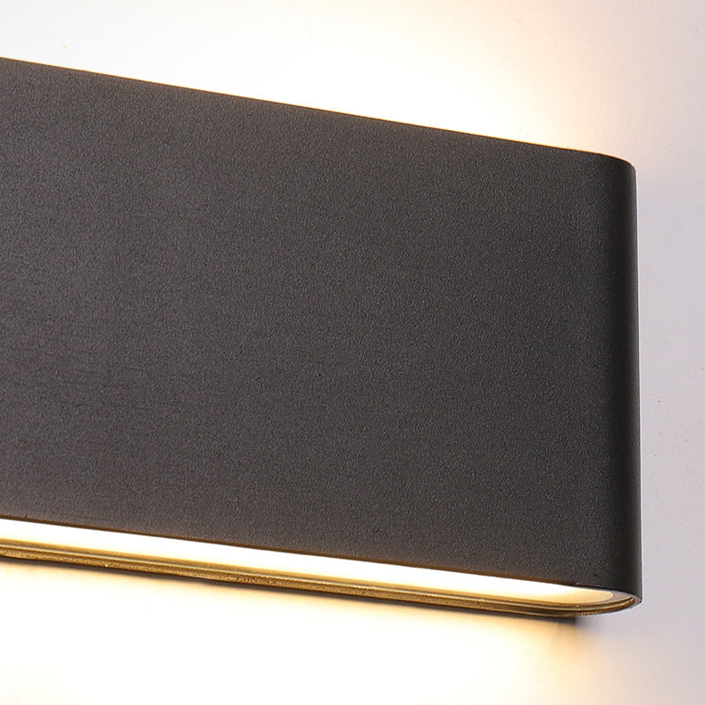 Lampe murale moderne minimaliste rectangulaire en aluminium étanche à LED pour patio extérieur 