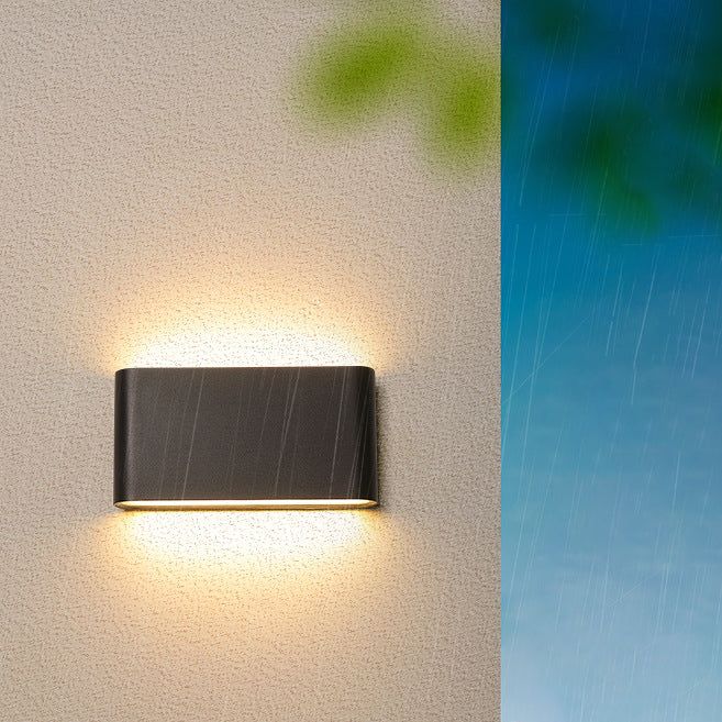 Lampe murale moderne minimaliste rectangulaire en aluminium étanche à LED pour patio extérieur 