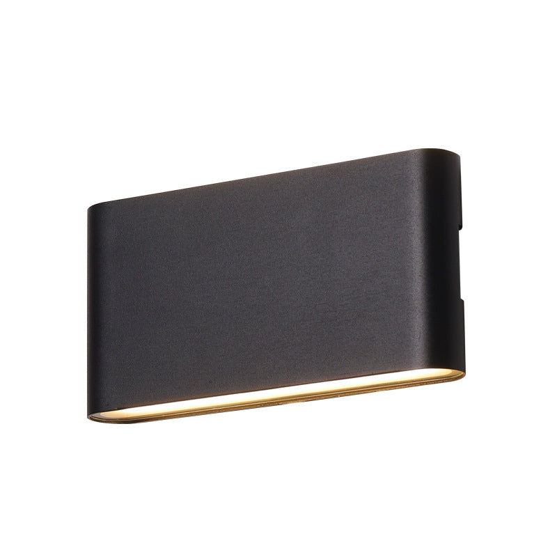 Lampe murale moderne minimaliste rectangulaire en aluminium étanche à LED pour patio extérieur 