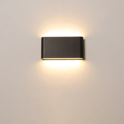 Lampe murale moderne minimaliste rectangulaire en aluminium étanche à LED pour patio extérieur 
