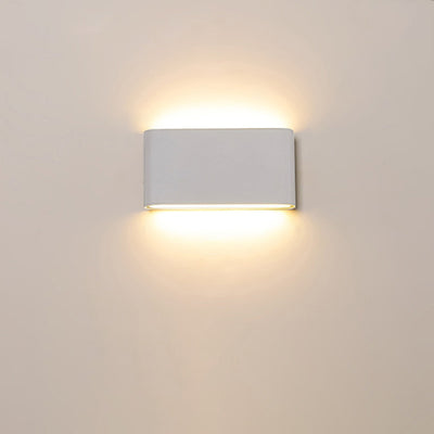 Lampe murale moderne minimaliste rectangulaire en aluminium étanche à LED pour patio extérieur 
