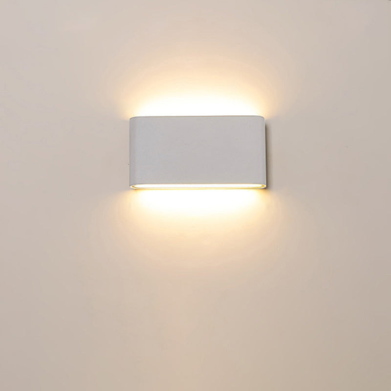 Lampe murale moderne minimaliste rectangulaire en aluminium étanche à LED pour patio extérieur 