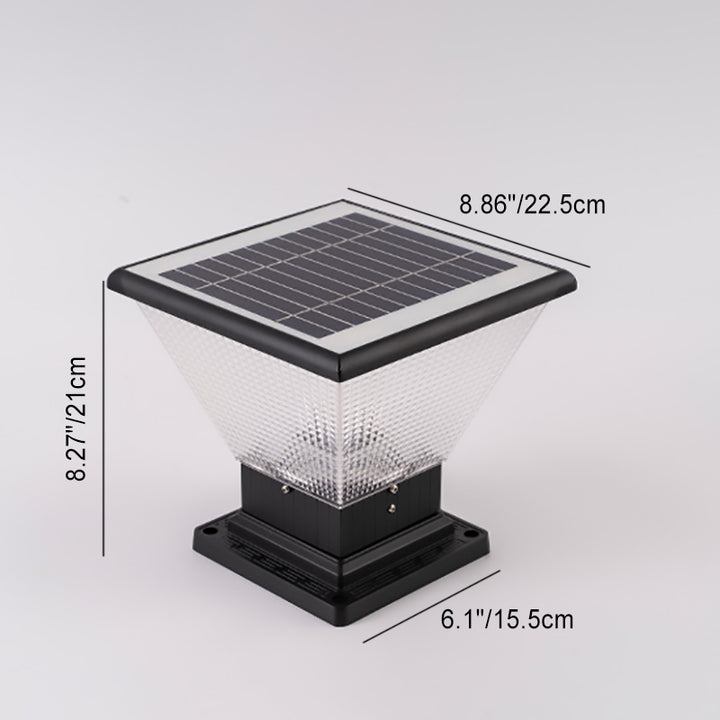 Luz de poste exterior impermeable LED redonda de aluminio acrílico industrial contemporáneo para jardín 