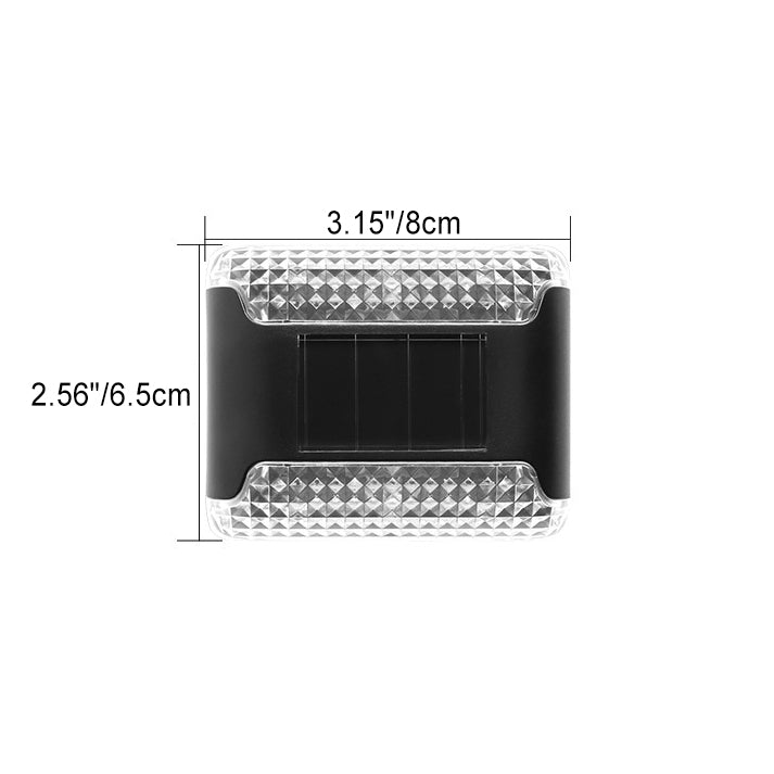 Applique murale extérieure LED rectangulaire en ABS solaire industrielle contemporaine avec éclairage vers le haut et vers le bas pour jardin 