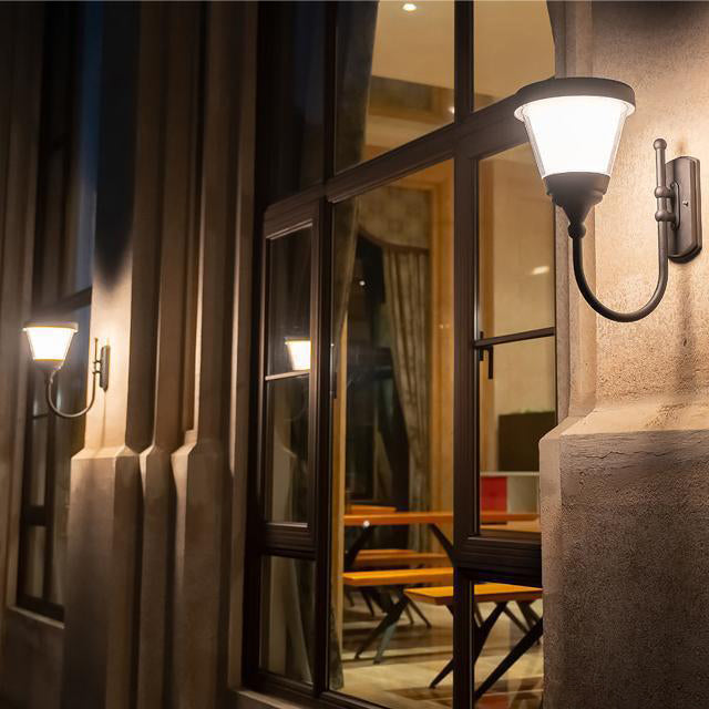 Applique Murale LED Contemporaine en Aluminium avec Bras Arc pour Jardin 