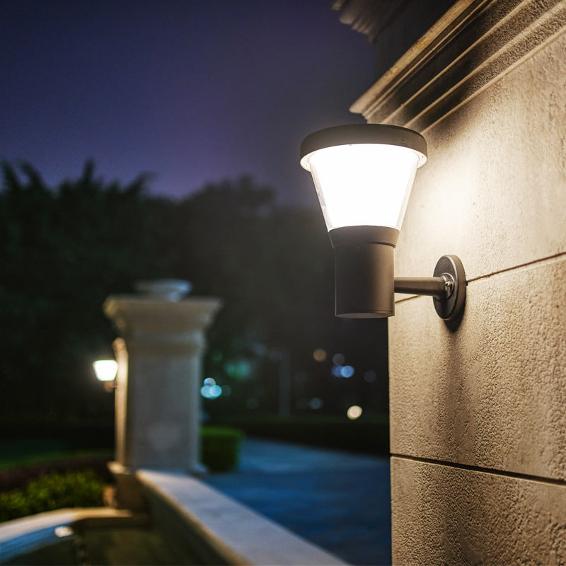 Applique Murale LED Contemporaine en Aluminium avec Bras Arc pour Jardin 