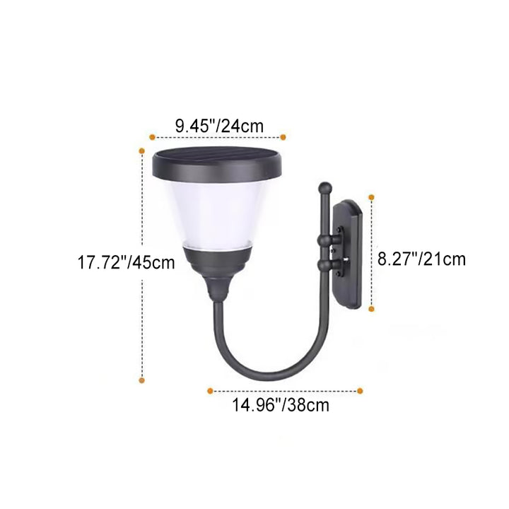 Applique Murale LED Contemporaine en Aluminium avec Bras Arc pour Jardin 