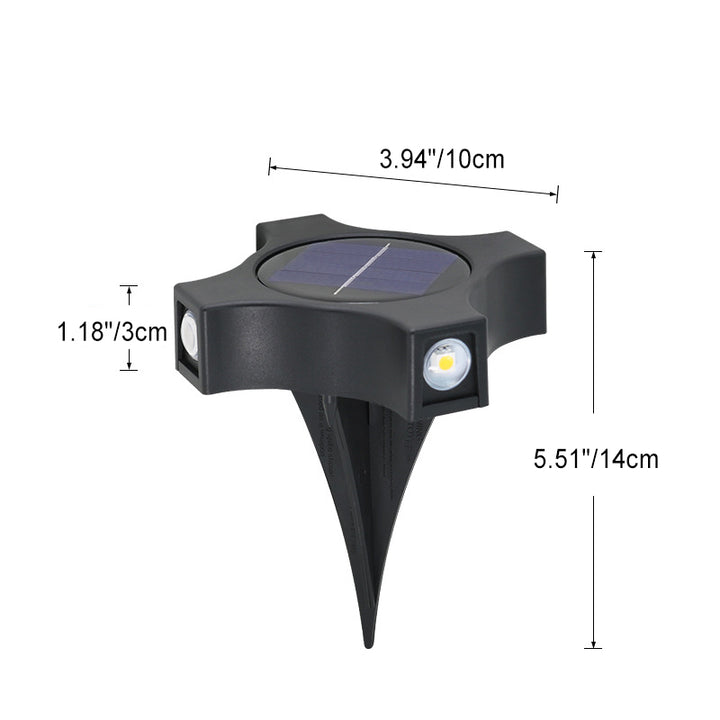 Zeitgenössisches industrielles ABS LED Solar Outdoor Boden-Einsteck Landschaftslicht für Garten 