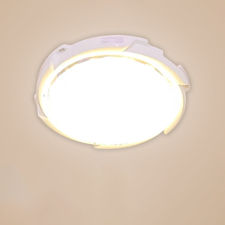 Lumière de plafond encastrée étanche à LED solaire ronde en PVC moderne et minimaliste pour couloir 
