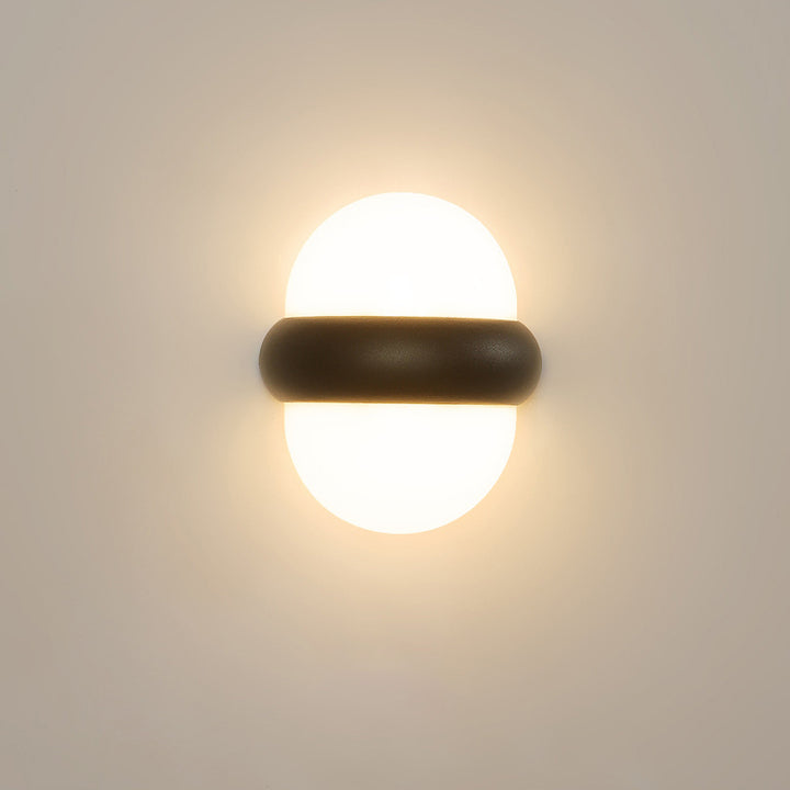 Lámpara de Aplique de Pared Exterior LED de Elipse de Aluminio Impermeable Nórdico Contemporáneo Para Jardín 