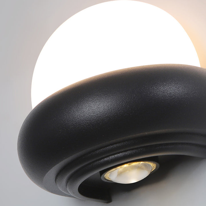 Lámpara de Aplique de Pared Exterior LED de Elipse de Aluminio Impermeable Nórdico Contemporáneo Para Jardín 
